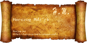 Herczog Márk névjegykártya